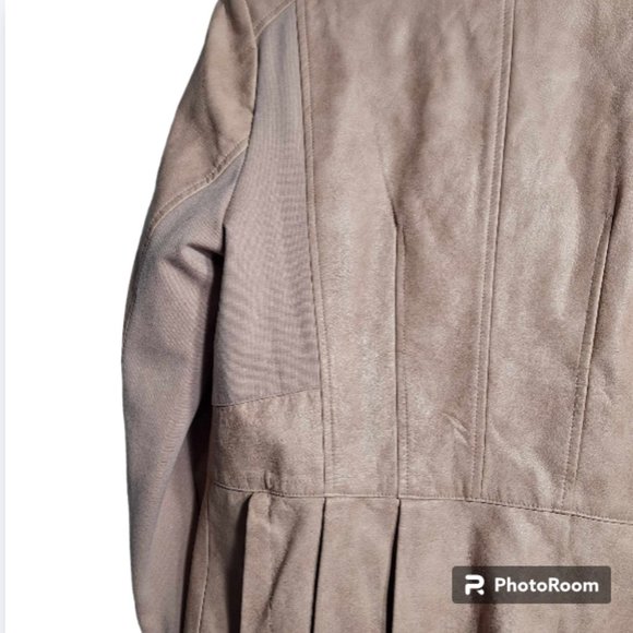 Thalia Sodi Faux Leather Peplum Jacket Size Large - Picture 7 of 11